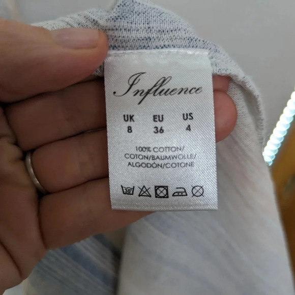 Influence striped tank midi wide leg romper, women's size 4 G11 - Picture 3 of 10